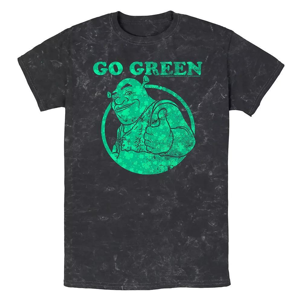 Men's Shrek Go Green Mineral Wash Graphic Tee,  Product Image