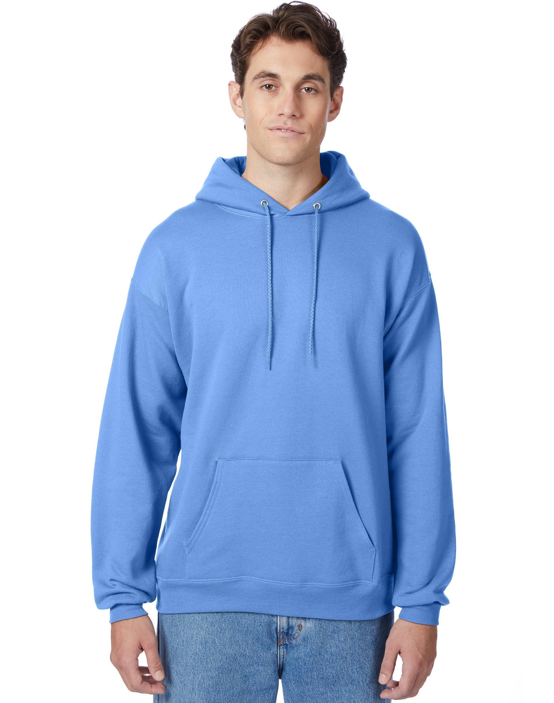 Hanes EcoSmart Unisex Fleece Hoodie (Big & Tall Sizes Available) Carolina Blue S Product Image