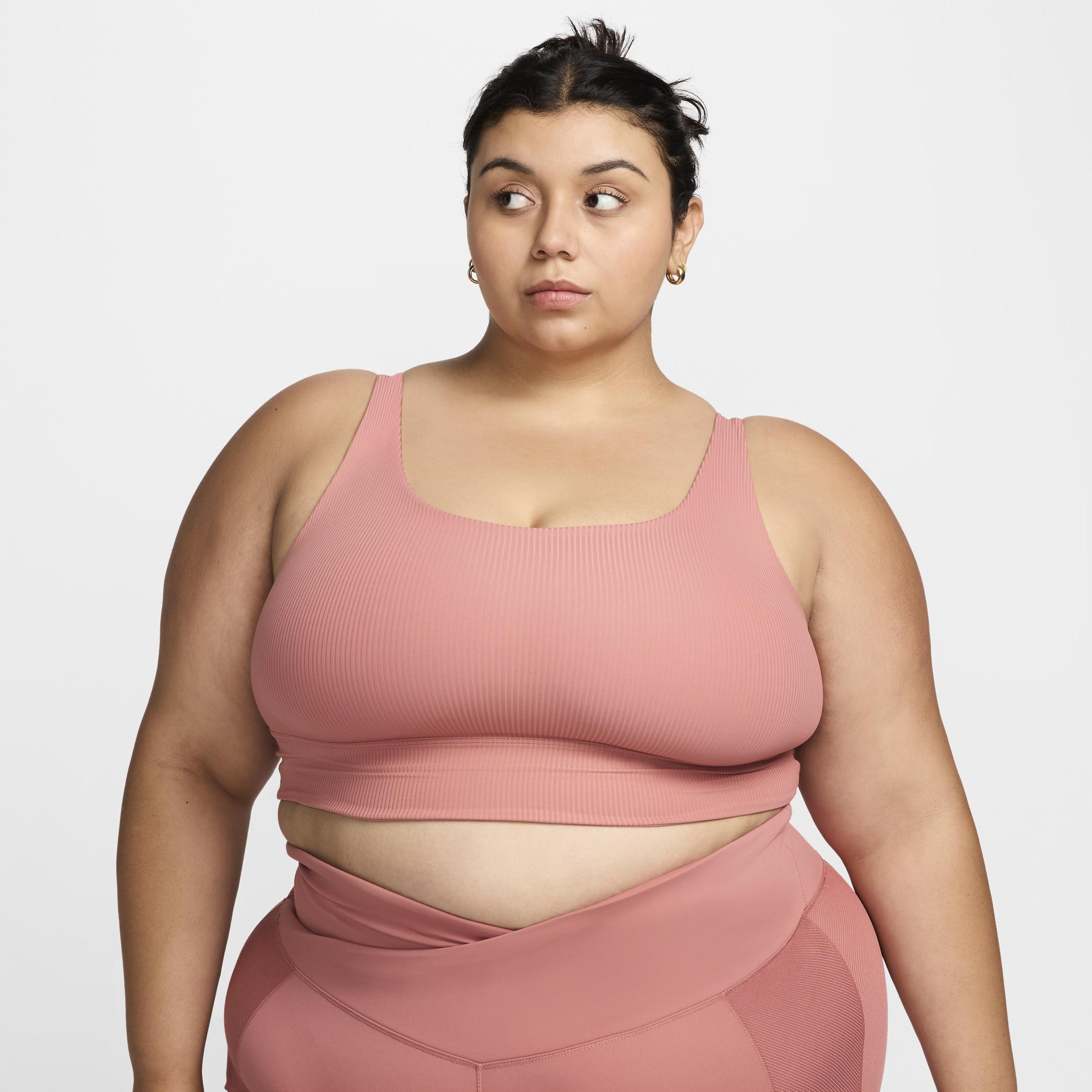 Nike Zenvy Rib Women's Light-Support Non-Padded Longline Sports Bra (Plus Size) Product Image