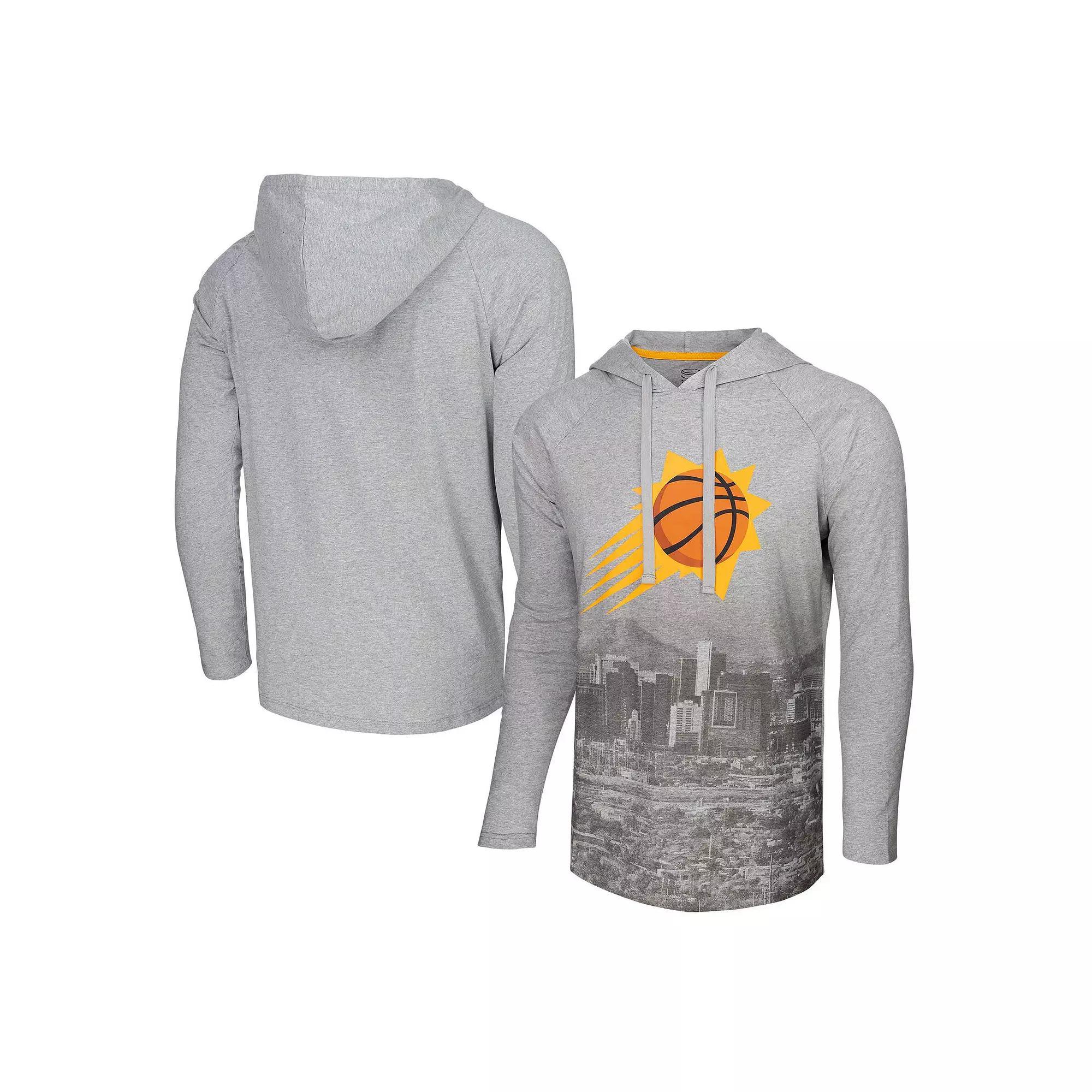 Men's Stadium Essentials Heather Gray Phoenix Suns Atrium Raglan Long Sleeve Hoodie T-Shirt, Adult Unisex,  Product Image