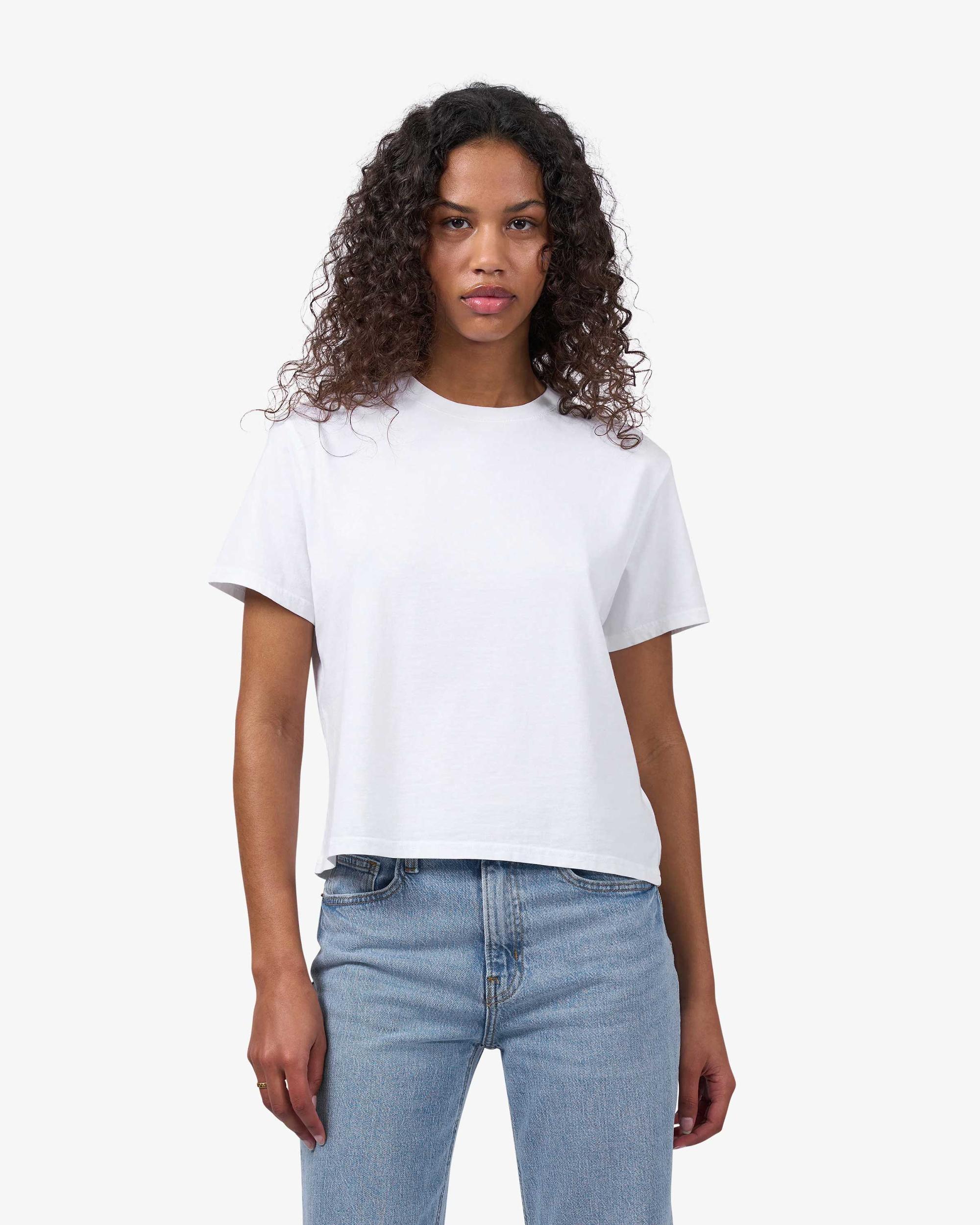 Organic Boxy Crop Tee - Burned Yellow Product Image