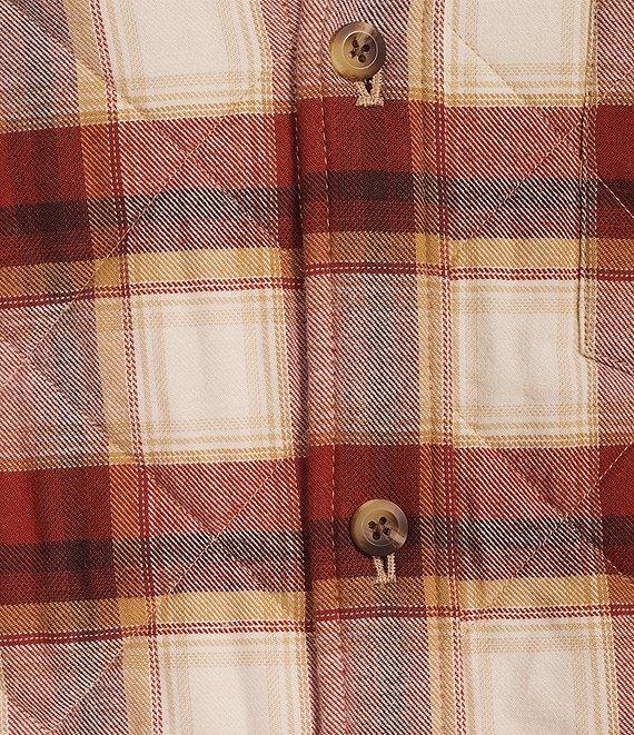 Roundtree & Yorke Long Sleeve Quilted Medium Plaid Shirt Jacket Product Image