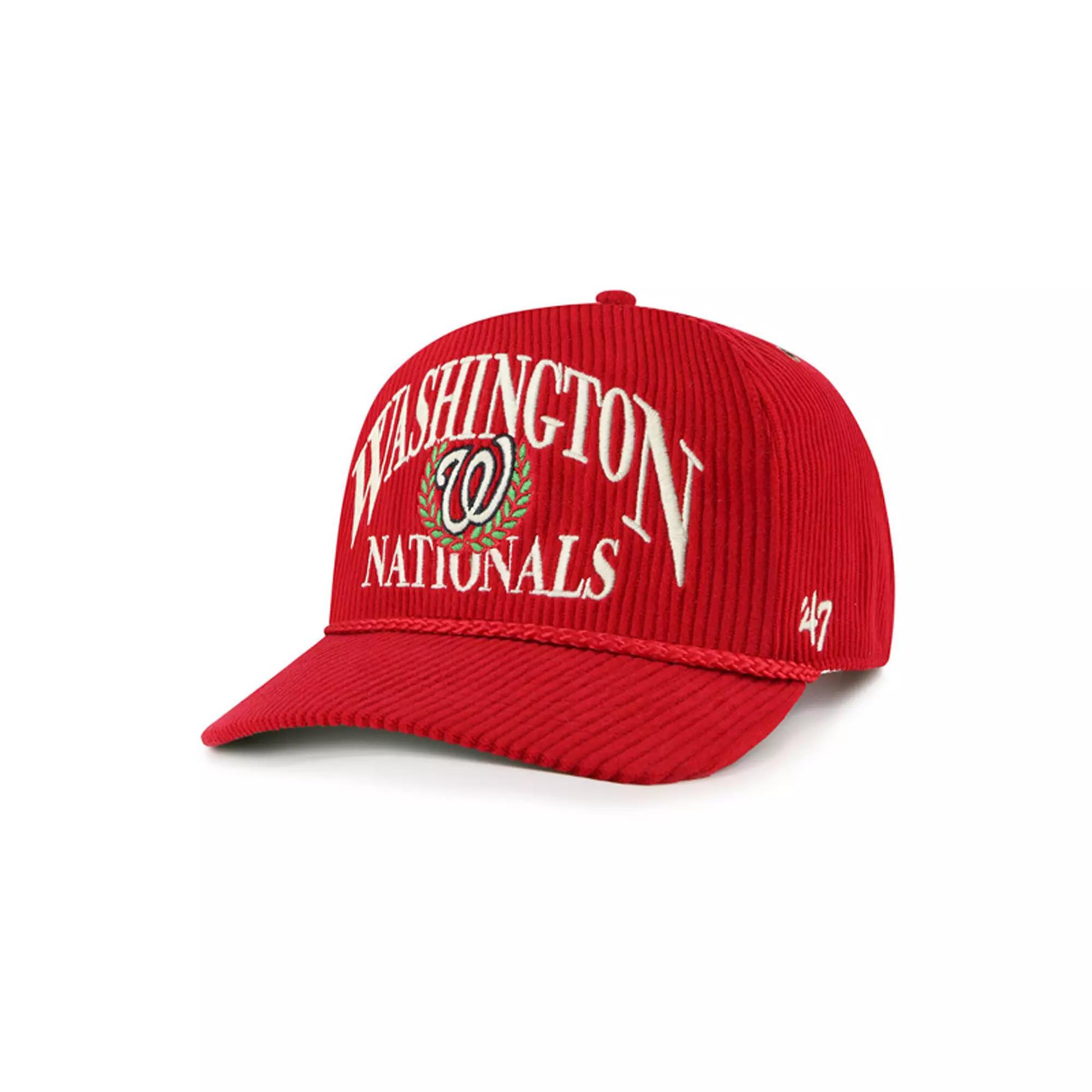 Men's '47  Red Washington Nationals Pitchout Rope Hitch Adjustable Hat Product Image