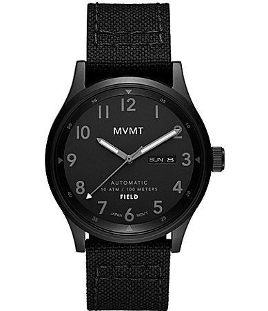 Mvmt Mens Field Automatic Black Canvas Strap Watch 42mm Product Image