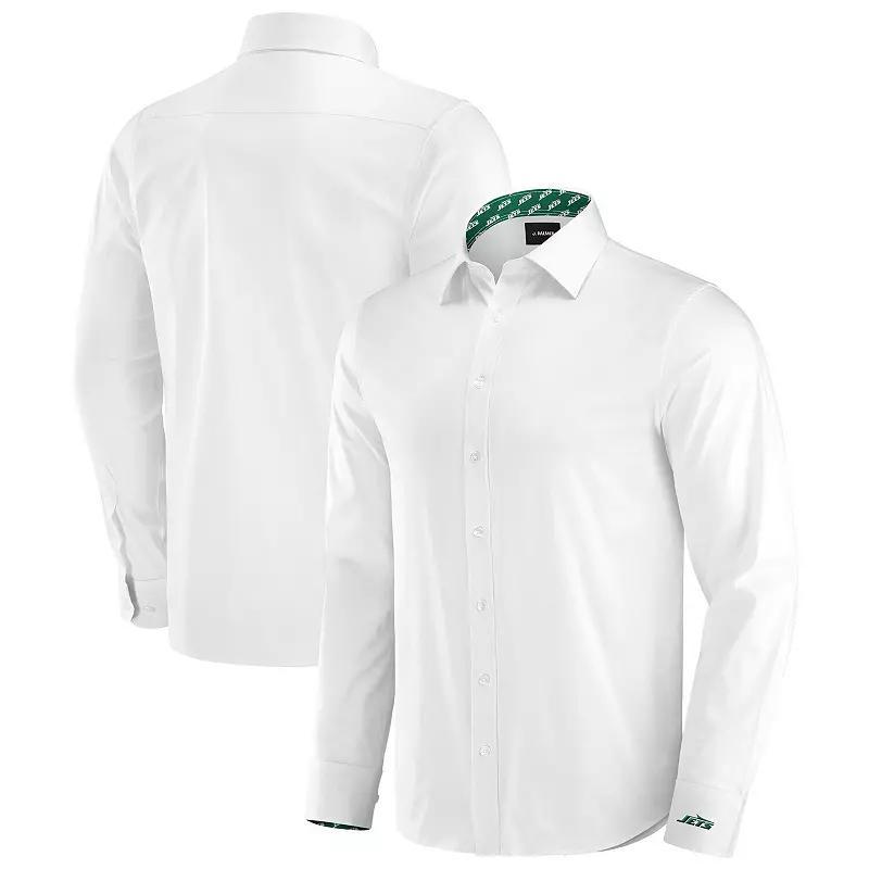 Men's J. Palmer White Philadelphia Eagles Man-In-Motion Long Sleeve Button-Up Dress Shirt, Size: Small Product Image