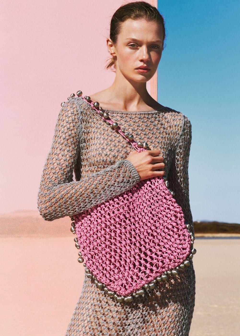 Beaded  bag - Women | MANGO USA Product Image