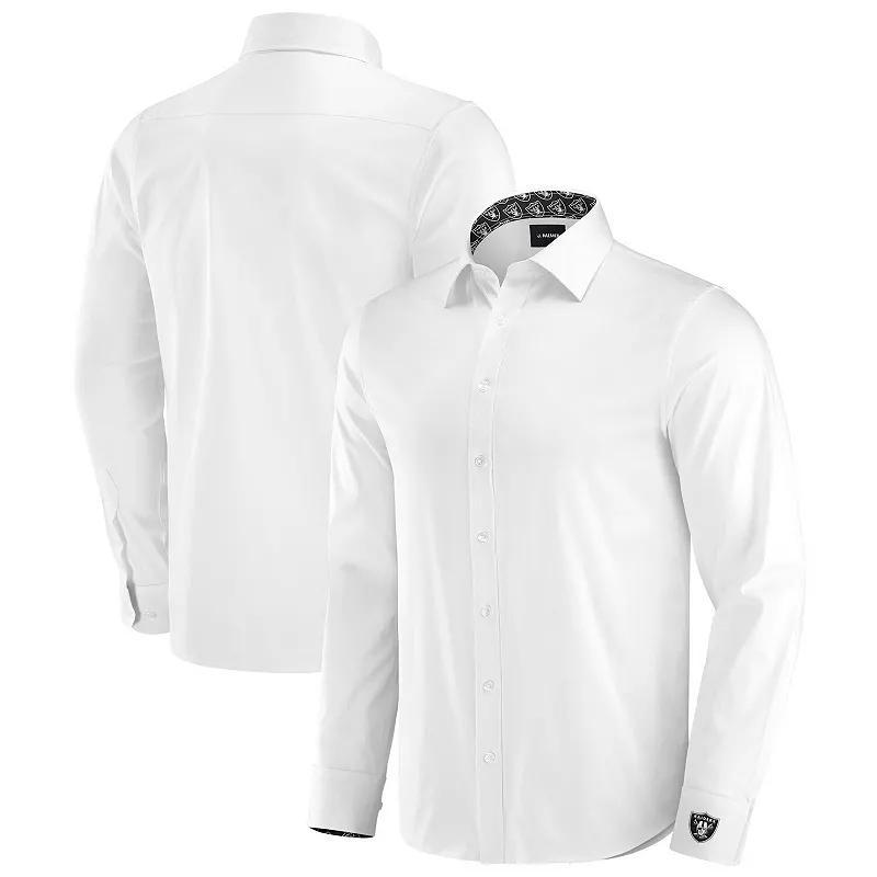 Men's J. Palmer White Las Vegas Raiders Man-In-Motion Long Sleeve Button-Up Dress Shirt,  Product Image