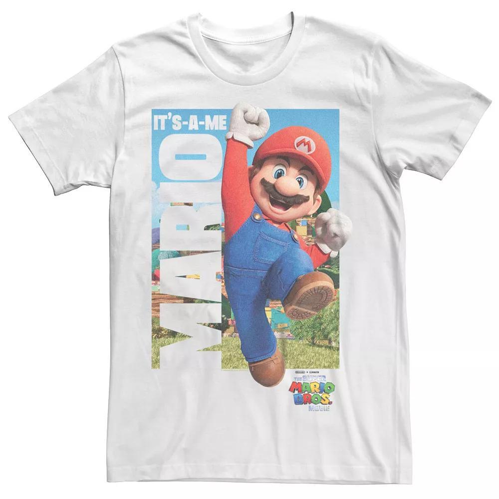 Big & Tall The Super Mario Bros. Movie It's-A-Me Jumpman Graphic Tee, Men's, Size: XXL Tall, White Product Image