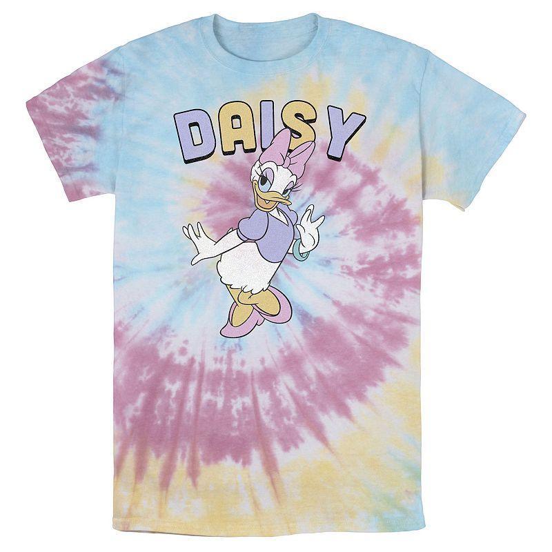 Men's Disney Mickey & Friends Daisy Duck Simple Portrait Bomabrd Wash Tee, Size: Large, Black Grey Product Image