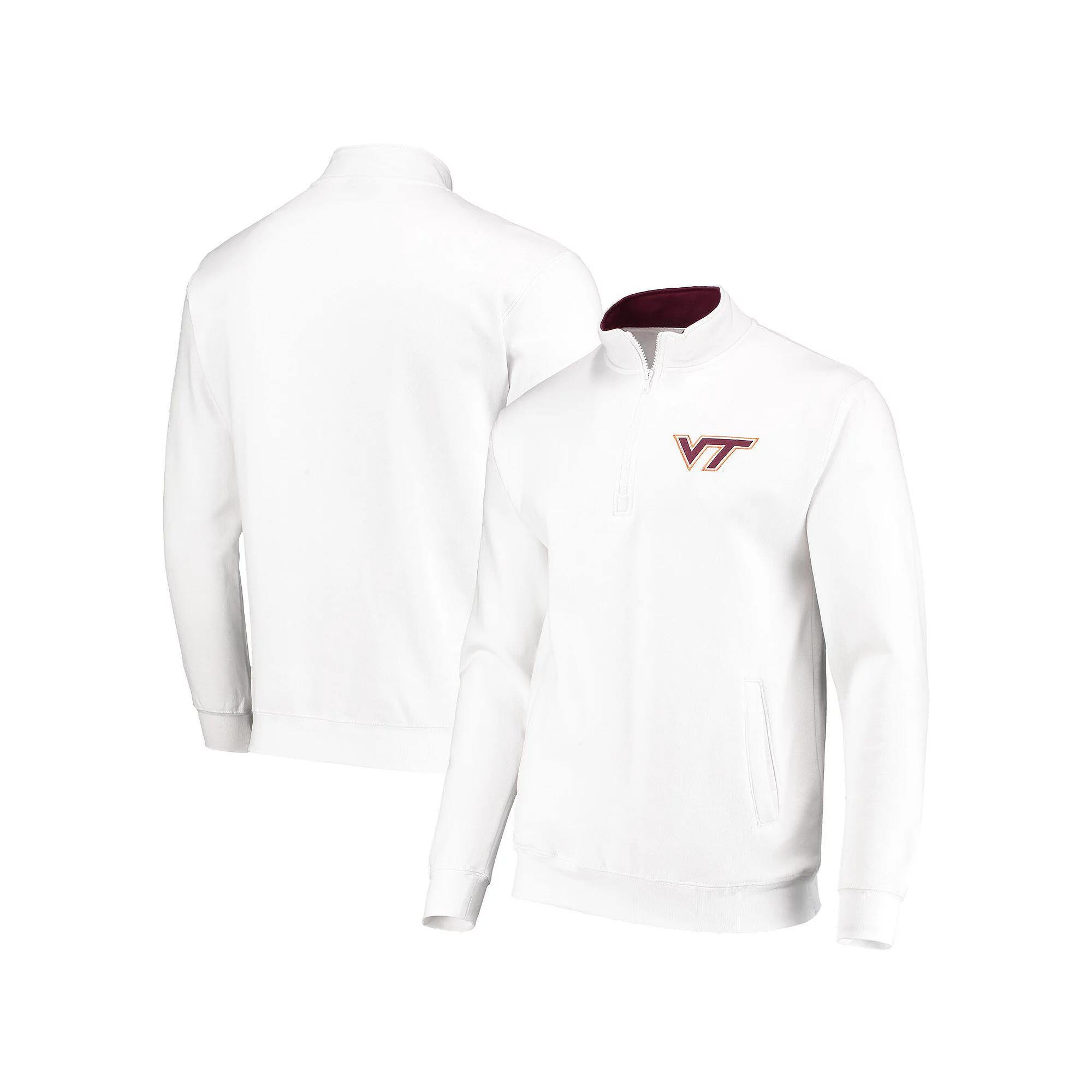 Men's Colosseum White Virginia Tech Hokies Tortugas Logo Quarter-Zip Jacket, Size: 3XL Product Image