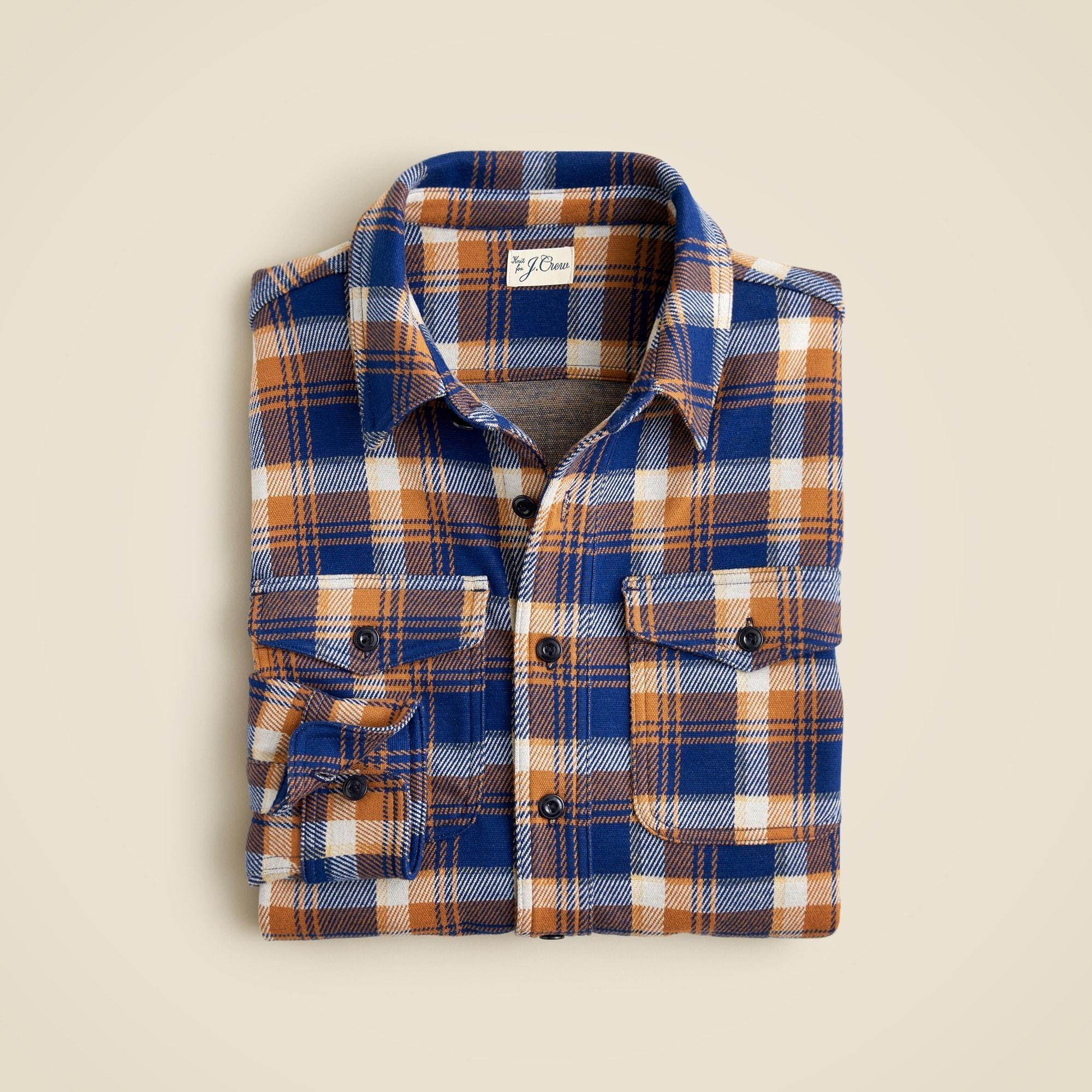 Seaboard soft-knit shirt in plaid Product Image