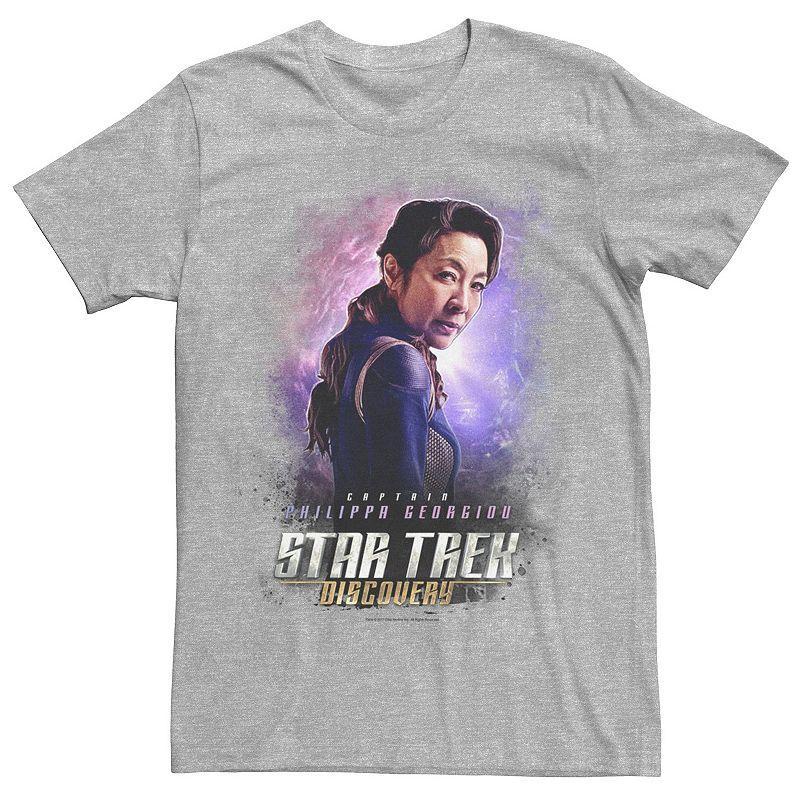 Mens Star Trek Discovery Captain Georgiou Space Tee Athletic Grey Product Image