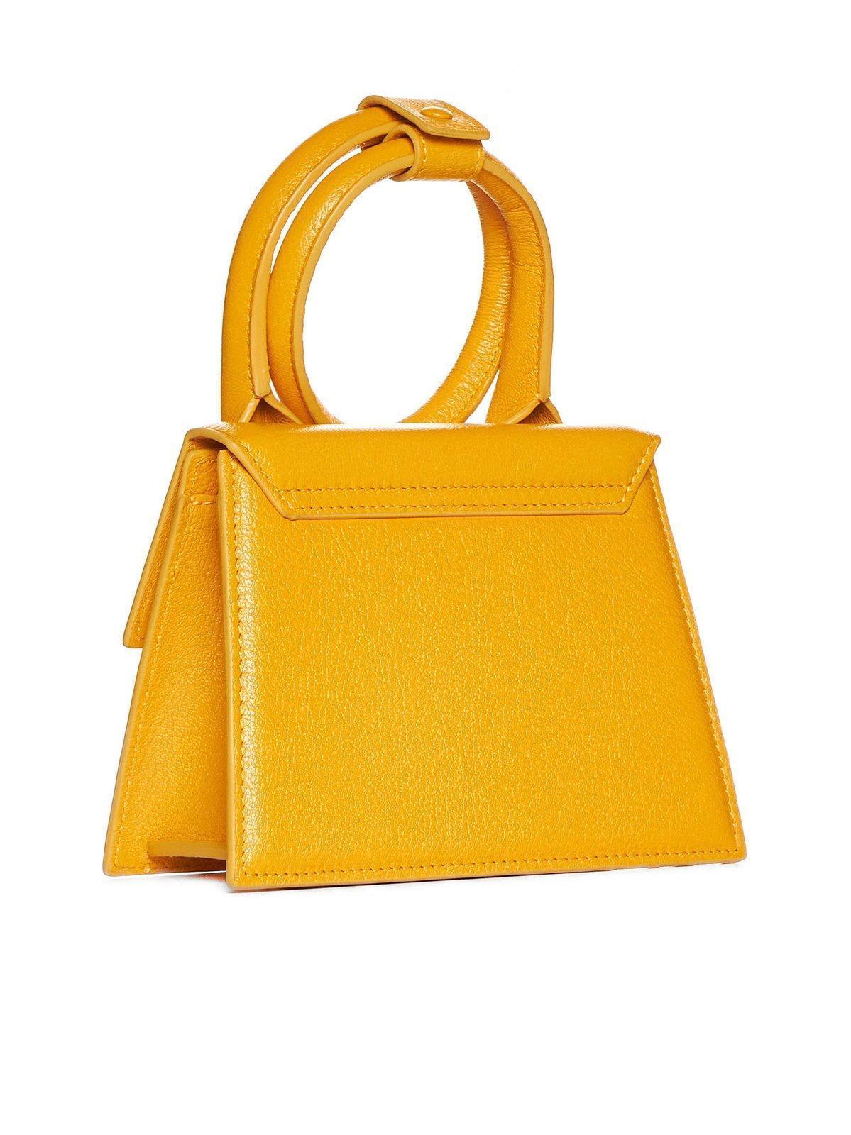 JACQUEMUS Le Chiquito Noeud Coiled Handbag In Yellow Product Image