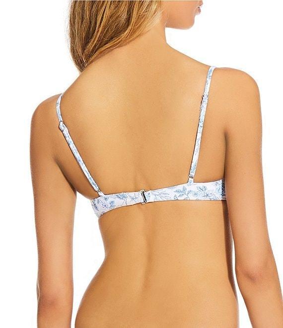 GB Vintage Sea Garden Print Scoop Bralette Swim Top Product Image