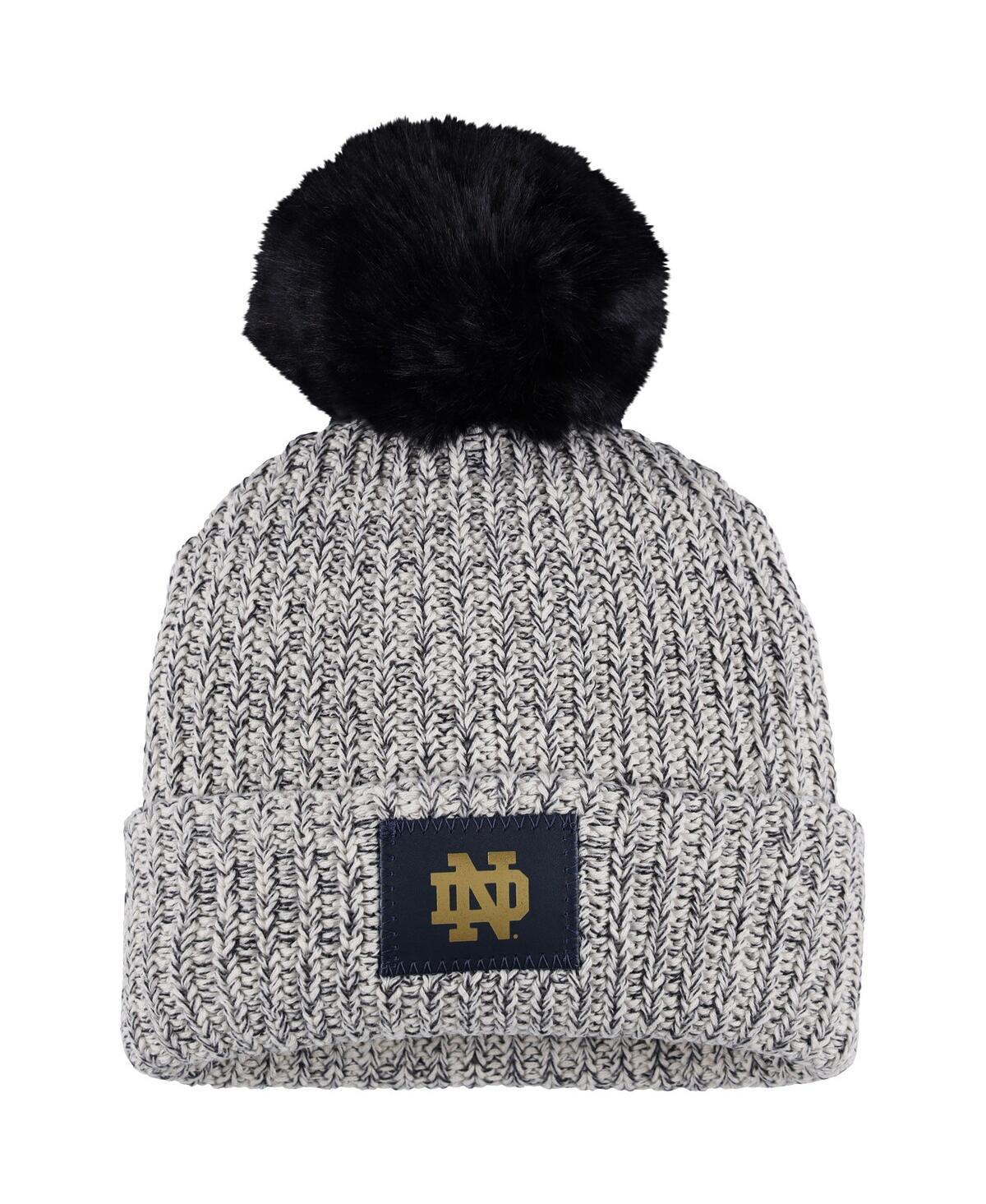 Womens Love Your Melon Gray Notre Dame Fighting Irish Cuffed Knit Hat with Pom Product Image