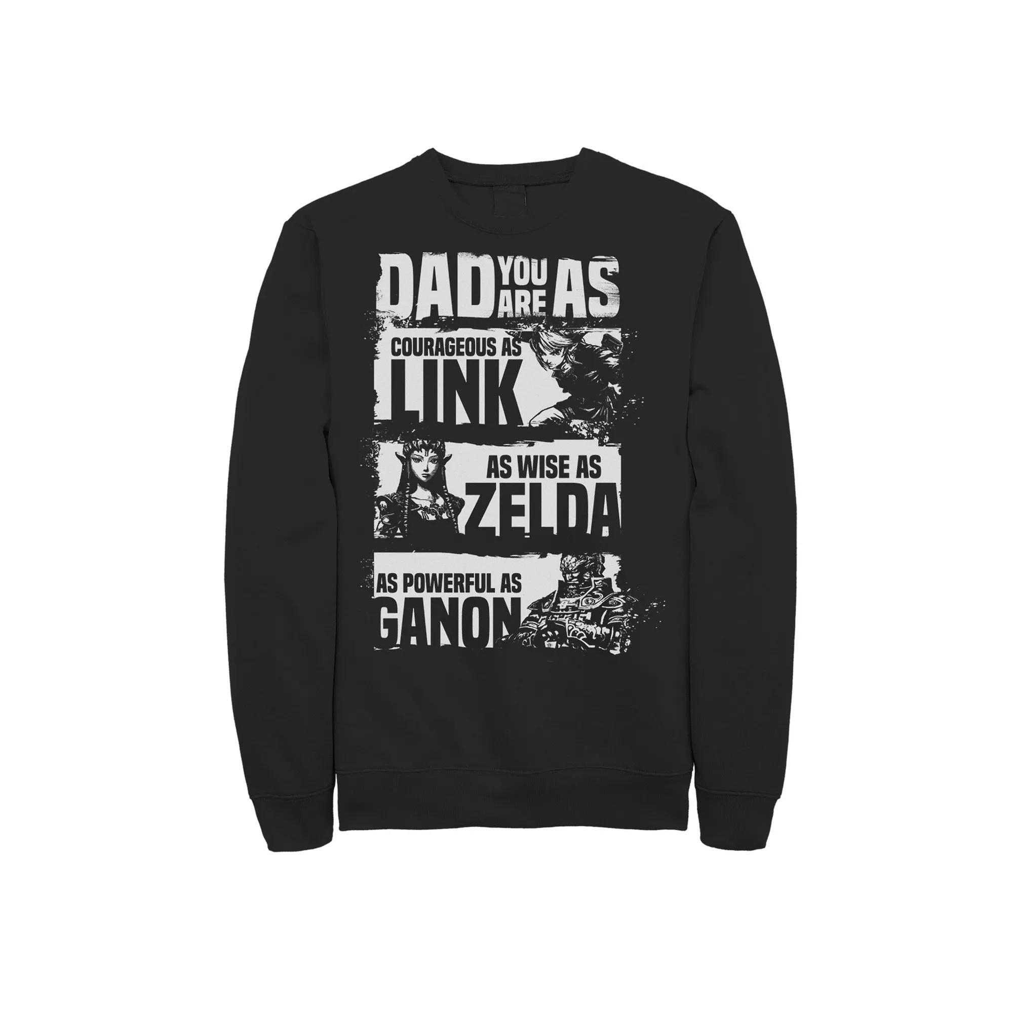 Men's Nintendo Legend Of Zelda Dad Relates To Game Fleece, Size: 3XL, Black Product Image