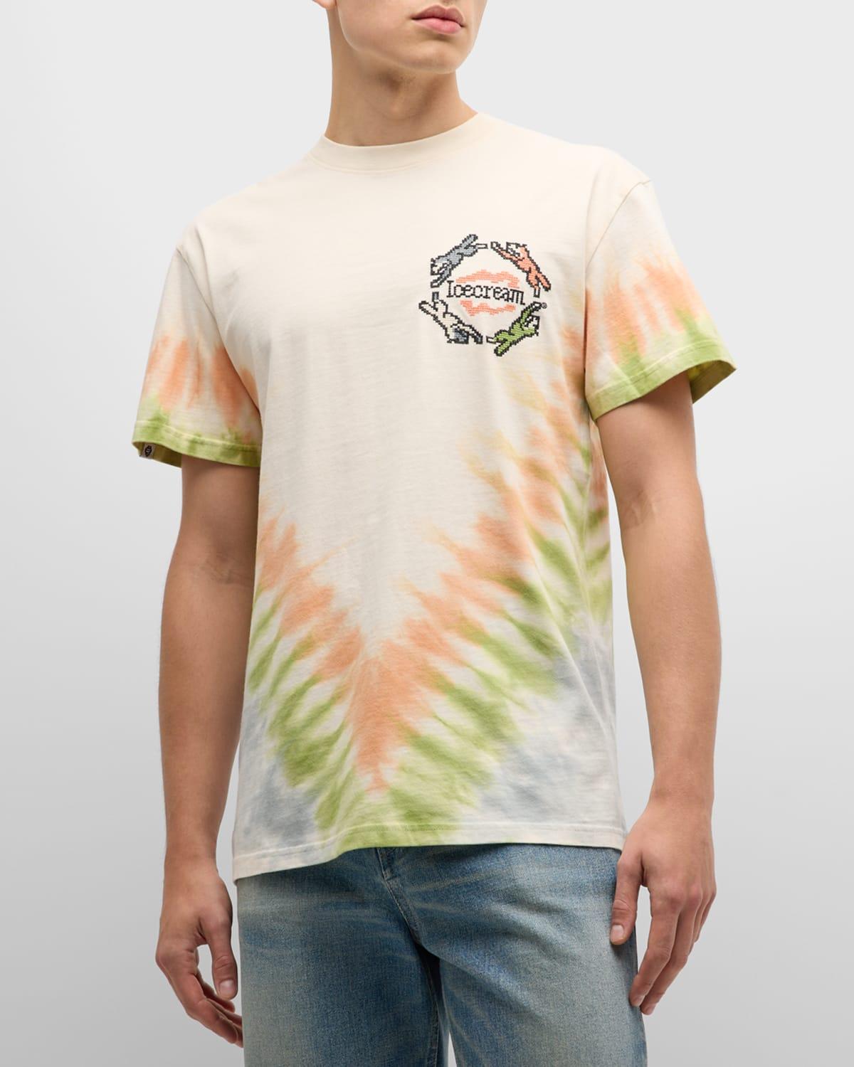 Men's Embroidered Tie-Dye T-Shirt Product Image