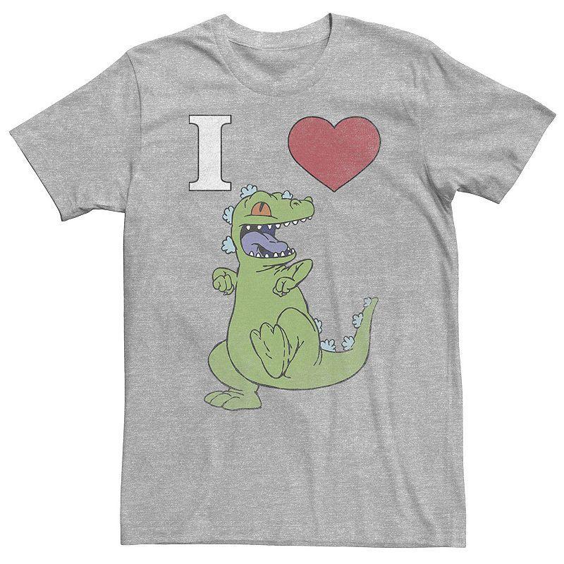 Big & Tall Nickelodeon RugRats I Love Reptar Tee, Mens Athletic Grey Product Image