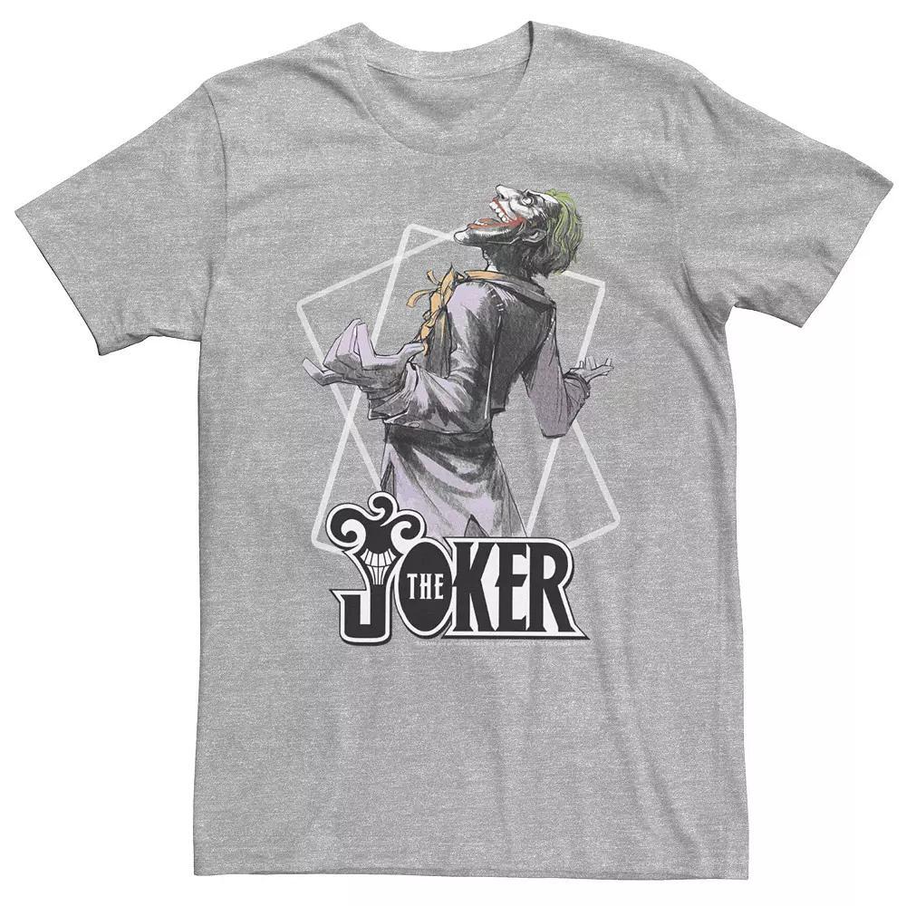 Big & Tall DC Comics Batman Joker Laughing Maniac Tee, Men's, Size: 3XL, Athletic Grey Product Image