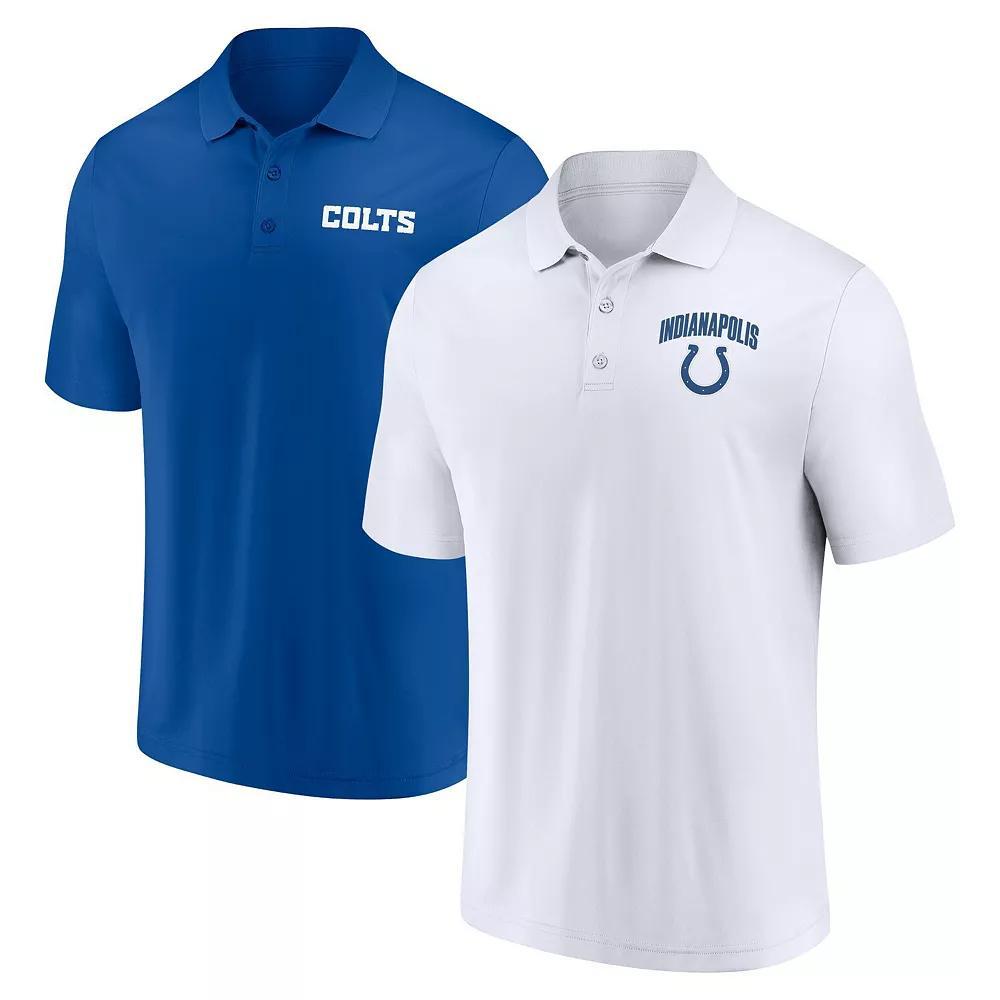 Men's Fanatics Branded White/Navy Chicago Bears Throwback Two-Pack Polo Set, Size: XL Product Image