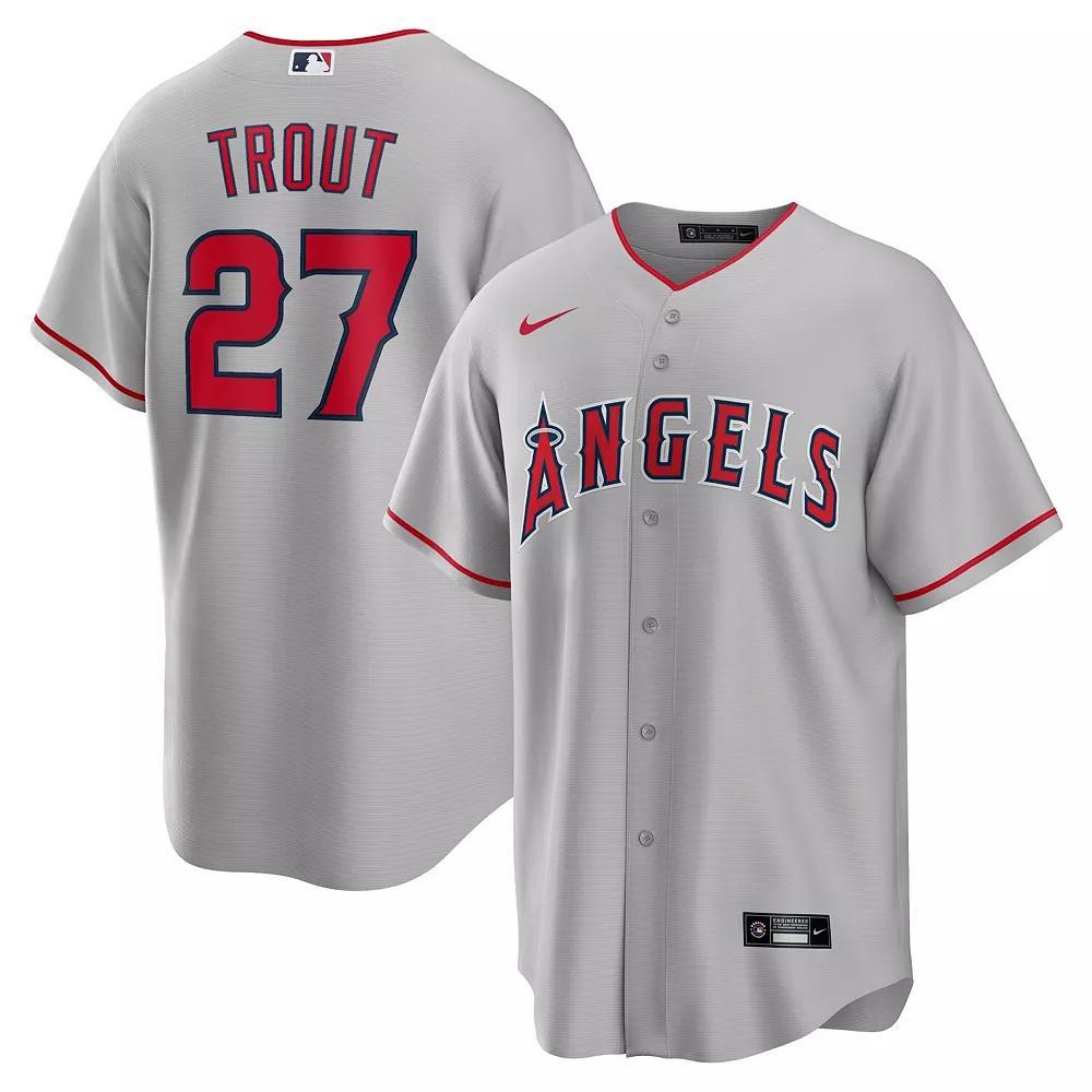 Mens Nike Mike Trout Los Angeles Angels Road Replica Player Name Jersey Product Image
