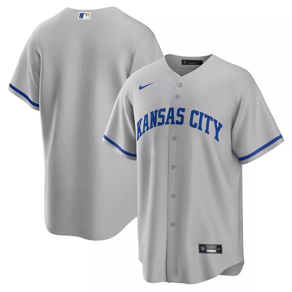 Men's Nike Gray Kansas City Royals Road Replica Team Jersey,  Product Image