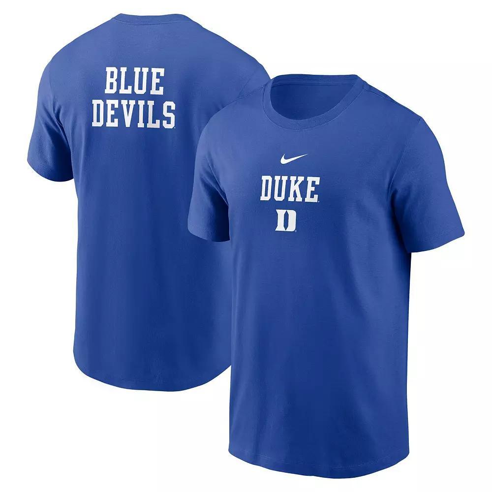 Men's Nike Royal Duke Blue Devils 2-Hit Stacked T-Shirt,  Product Image