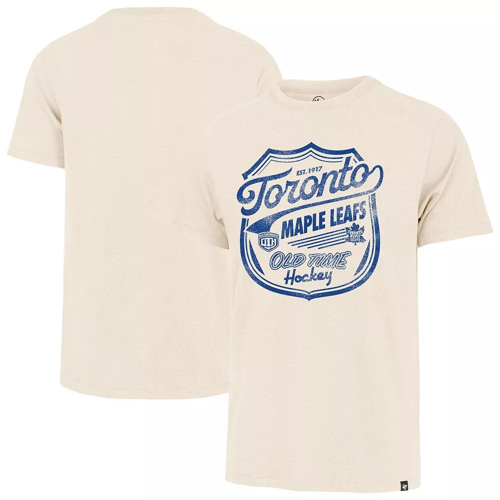 Men's '47  Cream Toronto Maple Leafs Poke Check Franklin T-Shirt, Size: 3XL, Mpl Beige Product Image