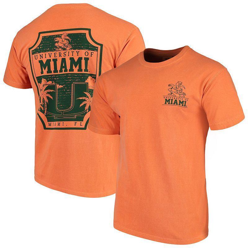 Men's Orange Miami Hurricanes Comfort Colors Campus Icon T-Shirt, Size: XL Product Image