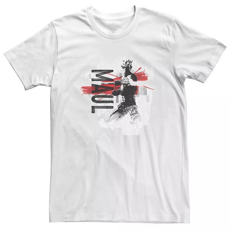 Big & Tall Star Wars Maul Collage Tee, Men's, Size: Large Tall, White Product Image