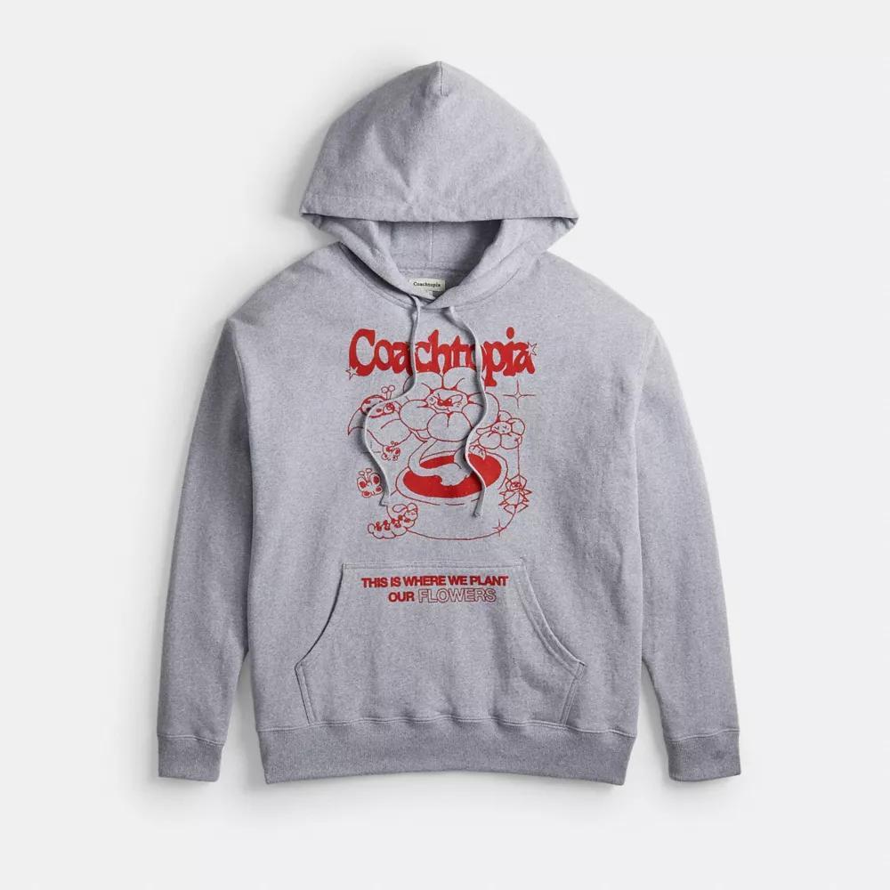 Hoodie With Flower Pot Print Product Image