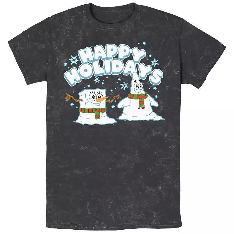 Men's Spongebob Squarepants Patrick Snowmen Tee, Size: Large, Athletic Grey Product Image