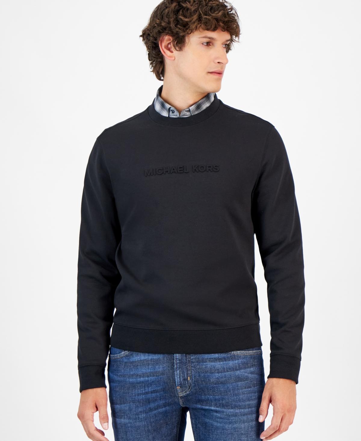 Michael Kors Mens Embossed Logo Crewneck Sweatshirt Product Image