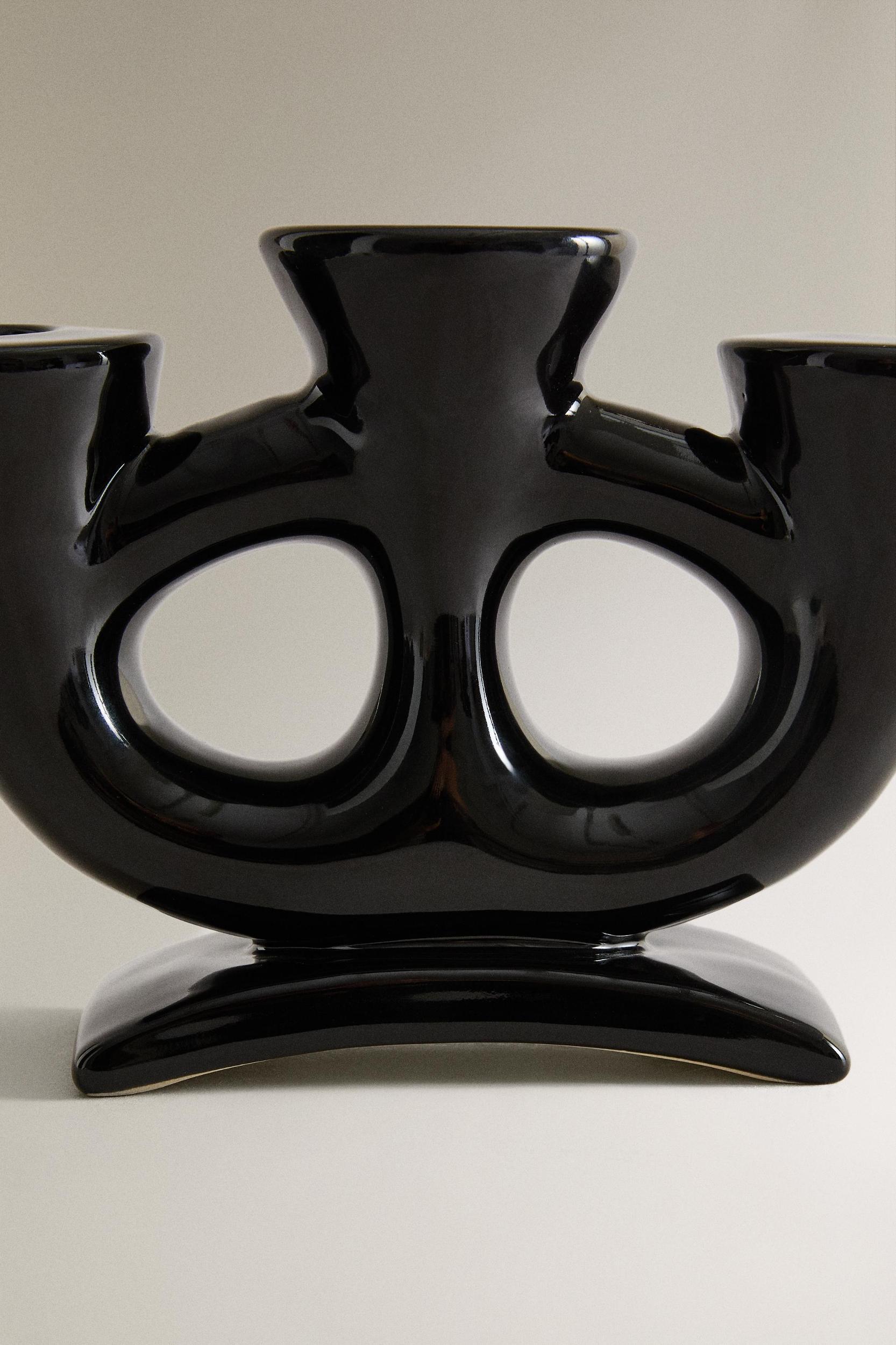 TRIPLE CERAMIC CANDLESTICK X COLLAGERIE Product Image