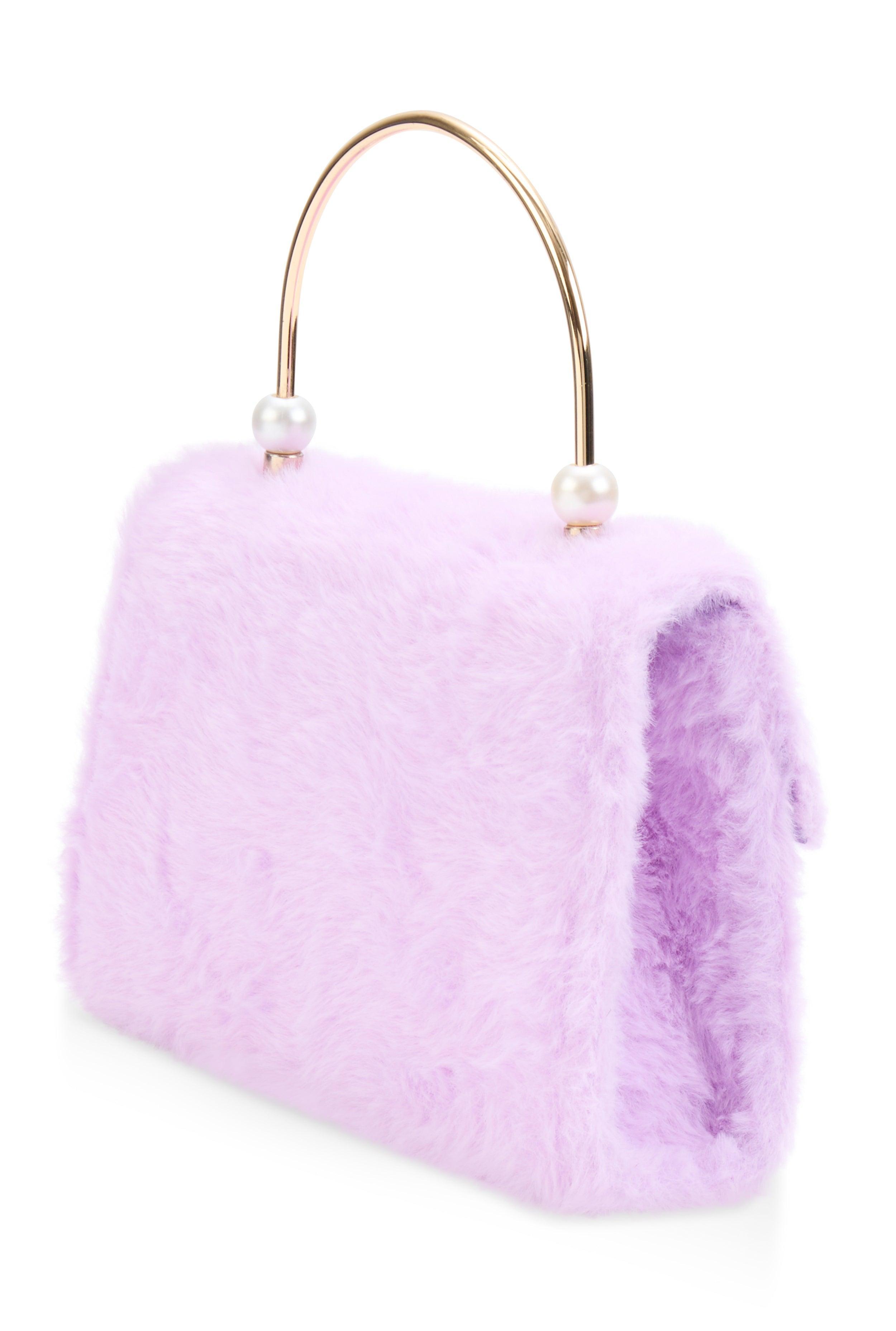 Faux Fur Top Handle Crossbody Handbag Female Product Image