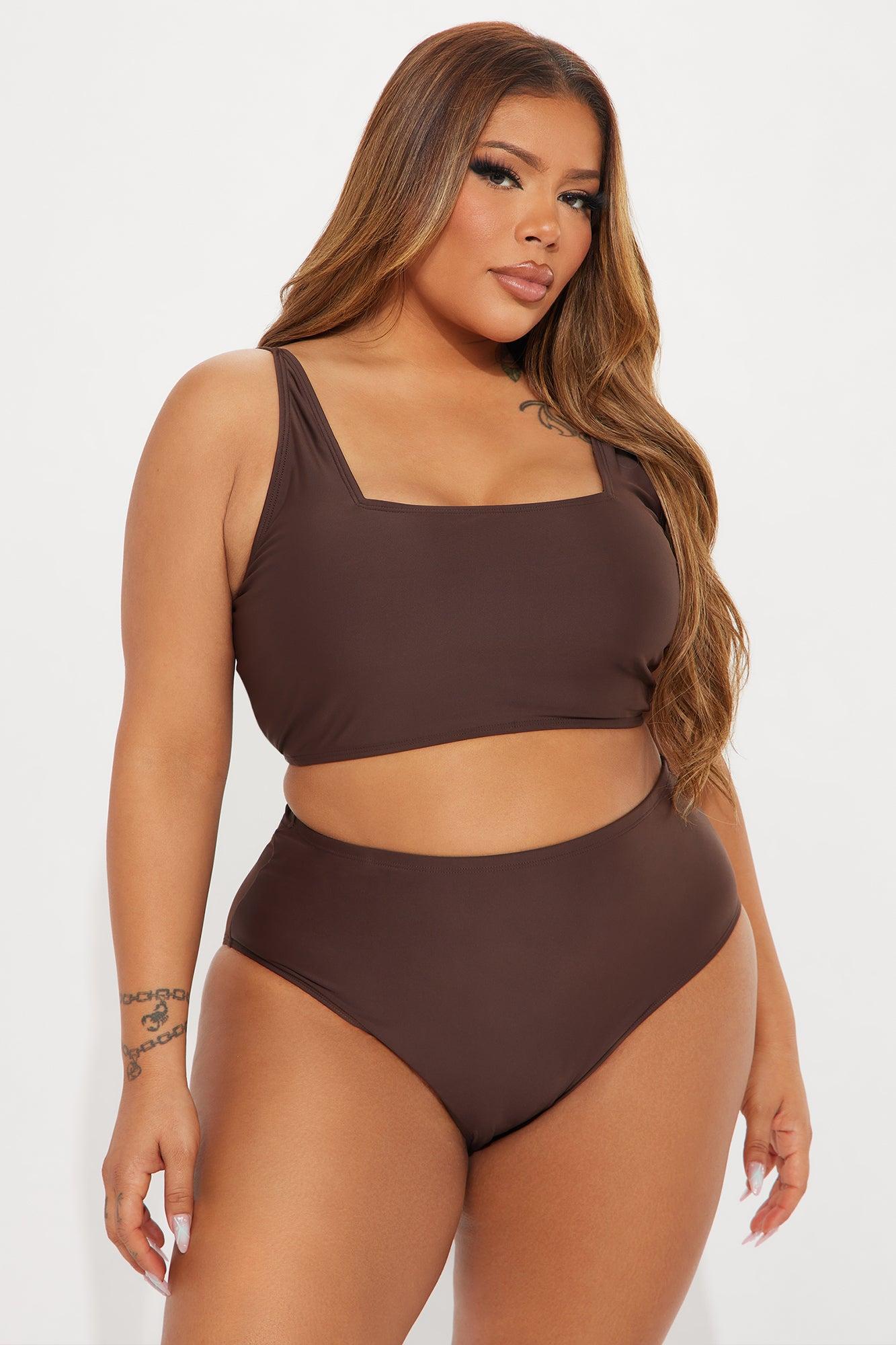 Maui Mix And Match Tank Bikini Top - Chocolate Product Image