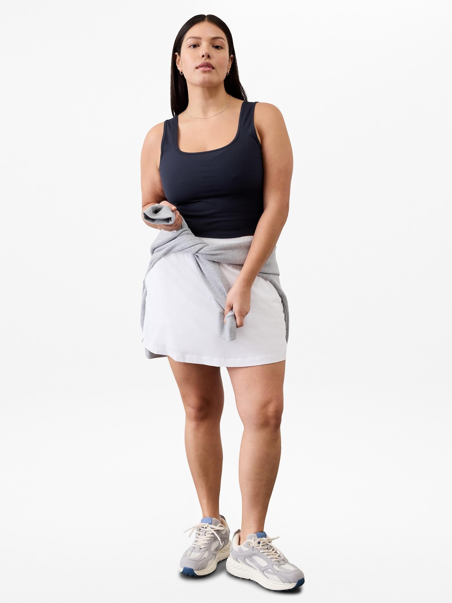 Signature Rib Square Neck Crop Tank Product Image