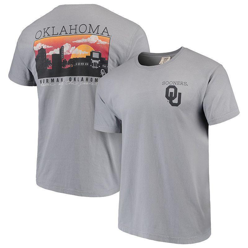 Mens Gray Oklahoma Sooners Comfort Colors Campus Scenery T-Shirt Product Image
