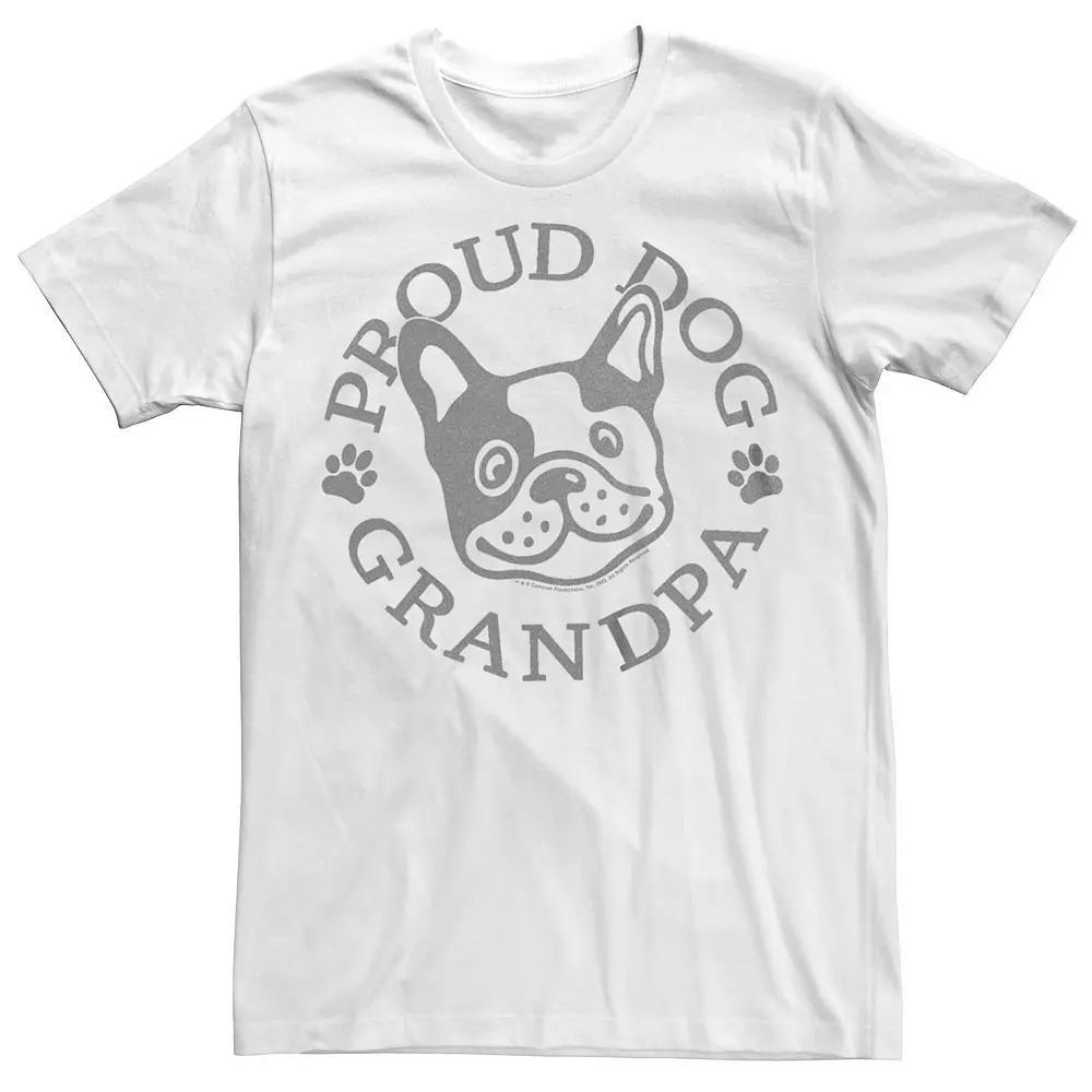 Men's Proud Dog Grandpa French Bulldog Graphic Tee,  Product Image