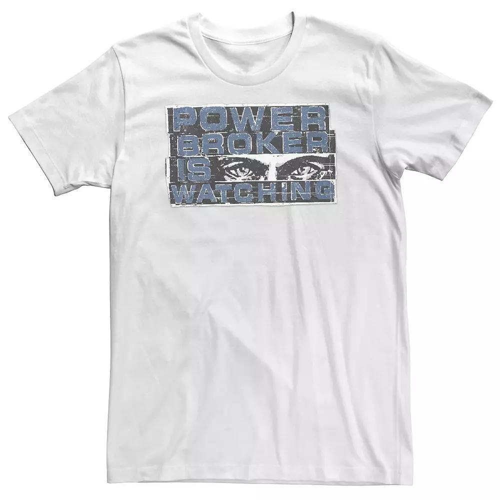 Big & Tall Marvel Falcon And The Winter Soldier "Power Broker Is Watching" V3 Tee, Men's, Size: Large Tall, White Product Image