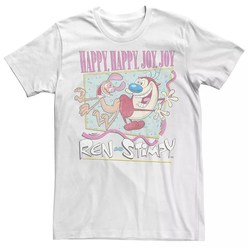 Men's Ren & Stimpy 90's Style Tee, Size: Small, White Product Image