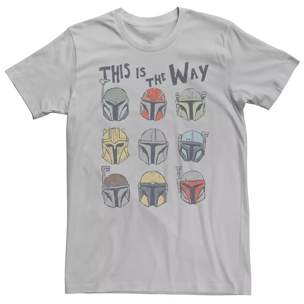Men's Star Wars The Mandalorian The Way Helmets Panel Tee,  Product Image