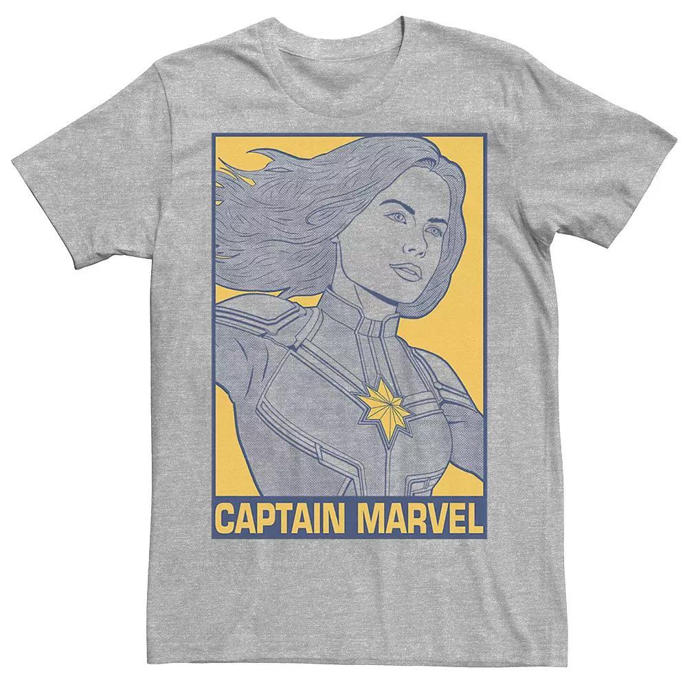 Men's Avengers Endgame Captain Marvel Poster Tee, Size: Large, Athletic Grey Product Image