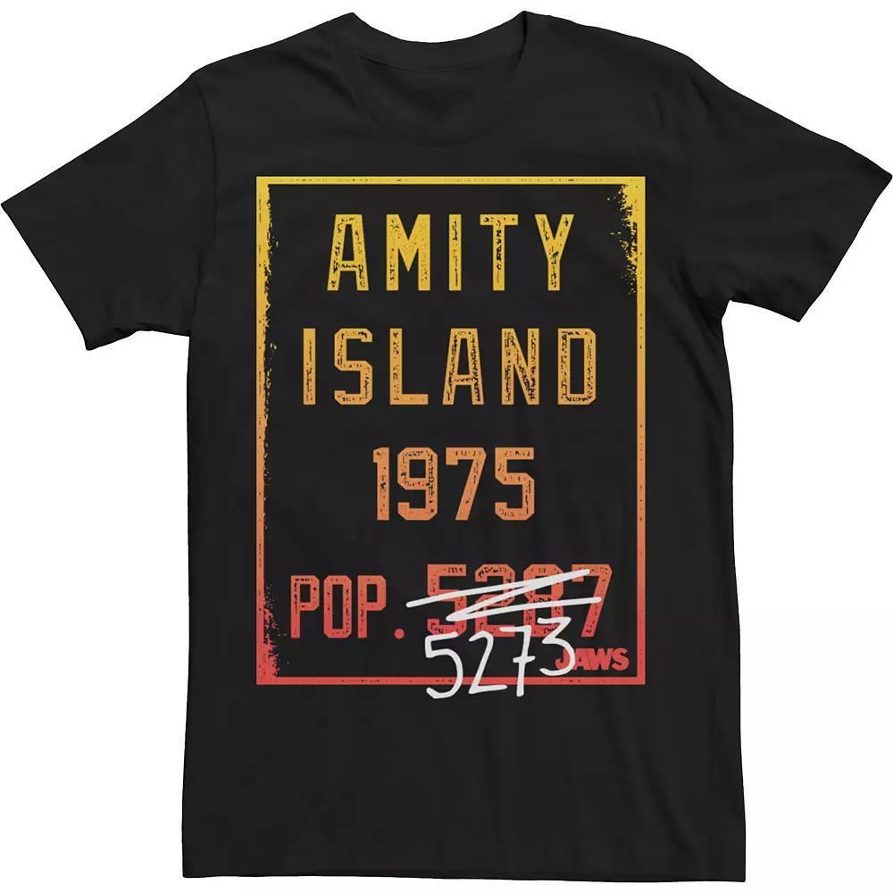 Big & Tall Jaws Population Boxed Up Text Tee, Men's,  Product Image