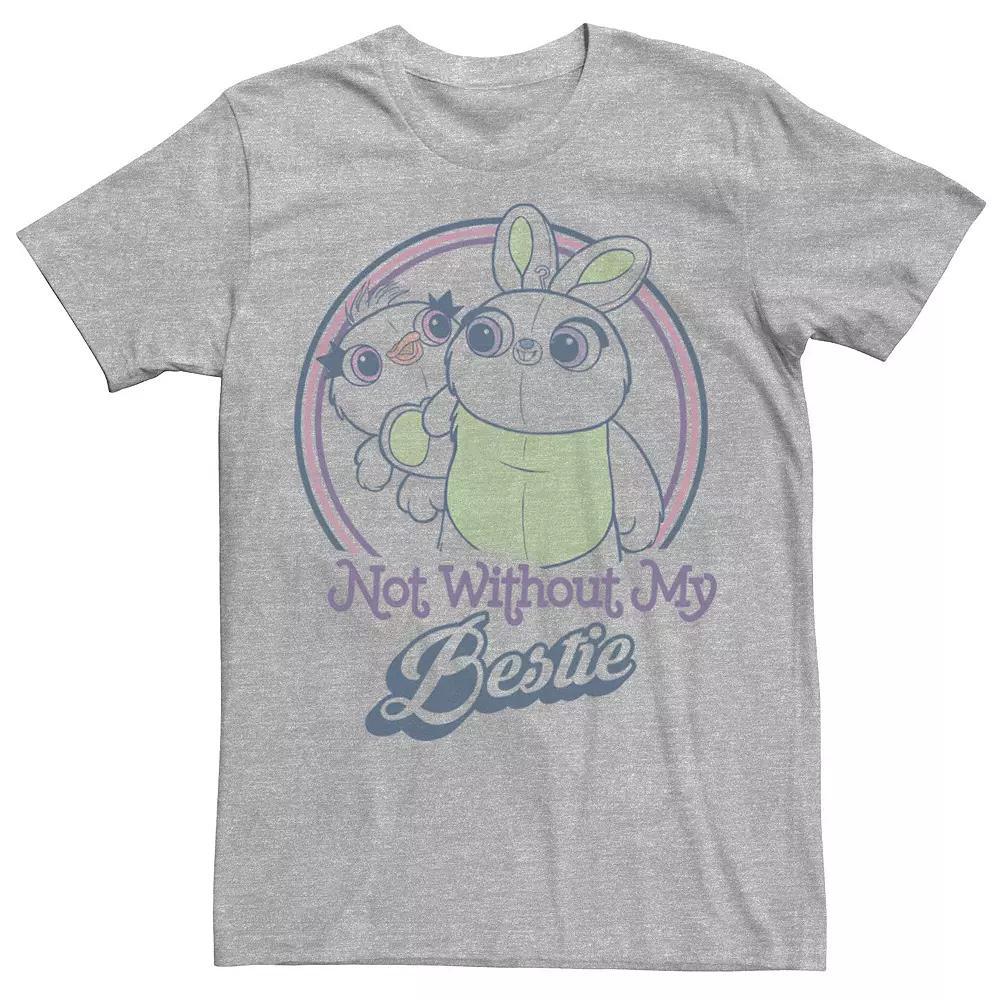 Disney / Pixar's Toy Story 4 Ducky & Bunny Men's My Bestie Poster Tee, Size: XL, Athletic Grey Product Image