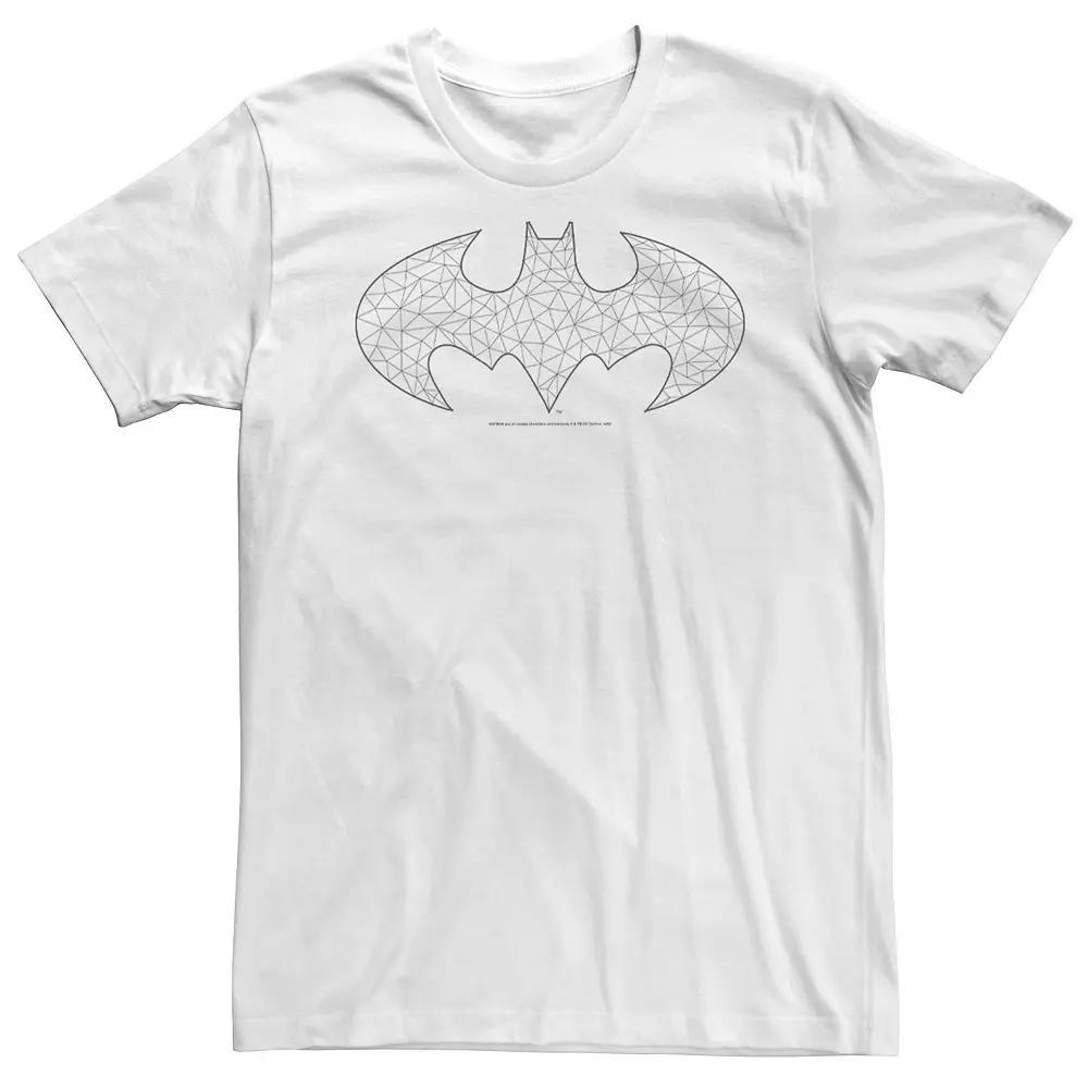 Big & Tall DC FanDome Batman Yellow Line Art Logo Tee, Men's, Size: 5XL, White Product Image