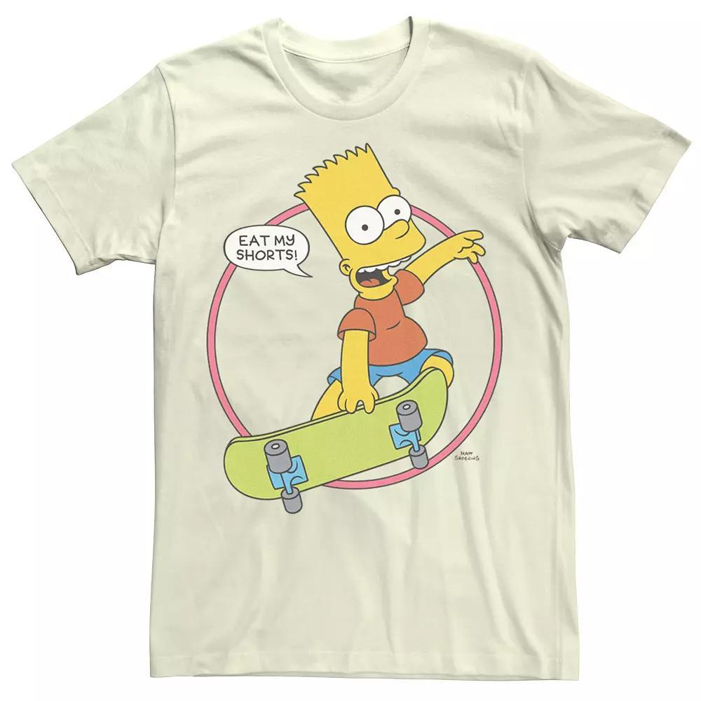 Men's The Simpsons Bart Simpson Eat My Shorts! Tee, Size: Large, Natural Product Image