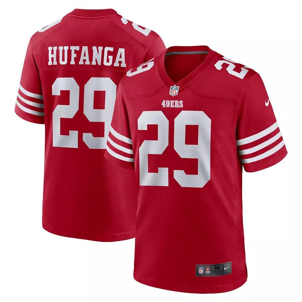 Men's Nike Talanoa Hufanga Scarlet San Francisco 49ers Game Player Jersey, Size: 2XL, Red Product Image