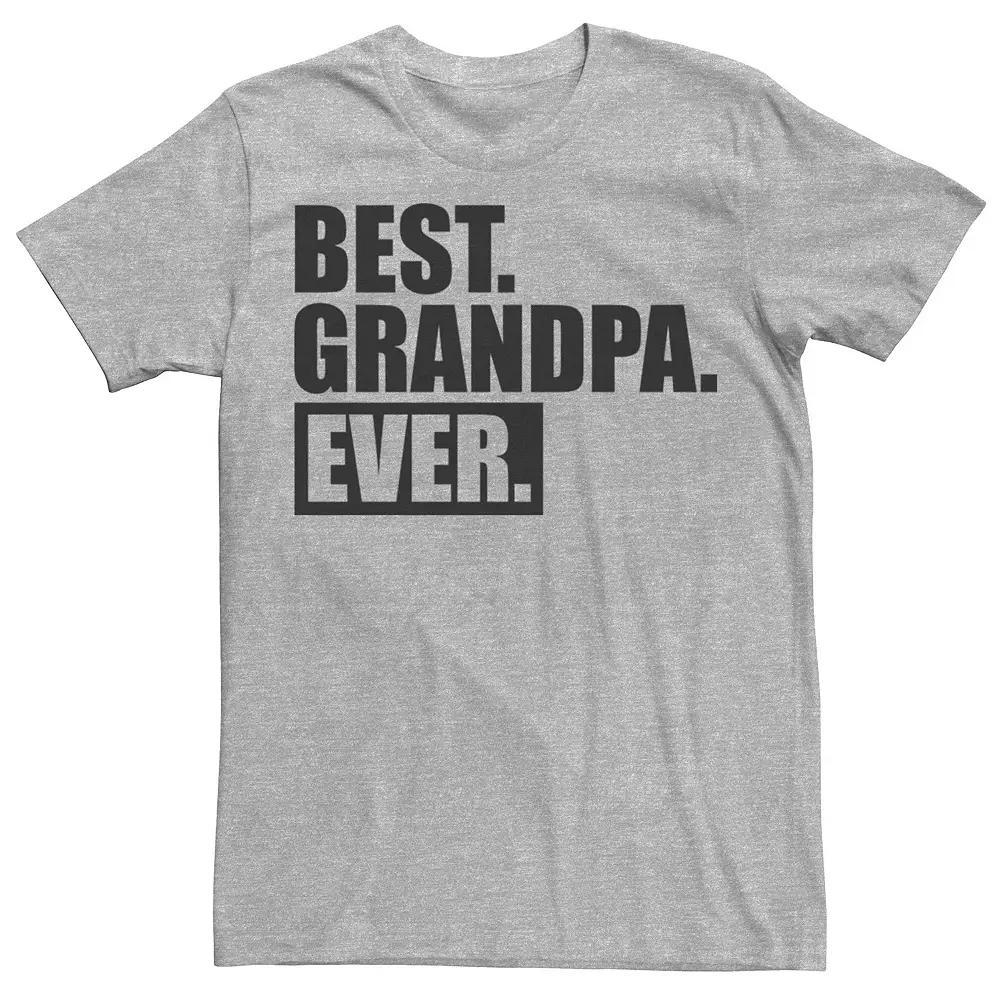 Men's Best Grandpa Ever Bold Text Graphic Tee,  Product Image