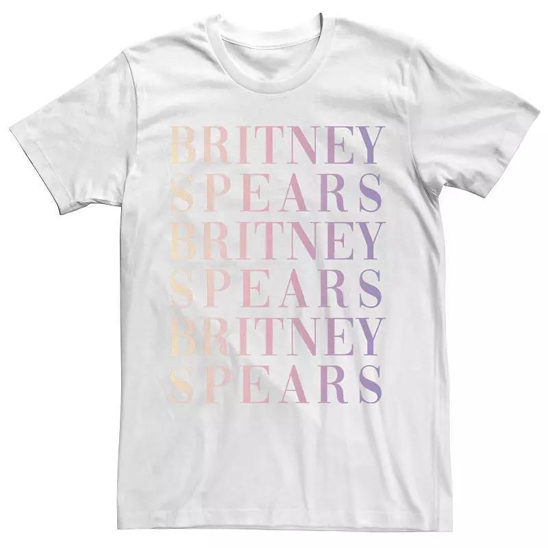 Mens Britney Spears Gradient Name Word Stack Tee Product Image